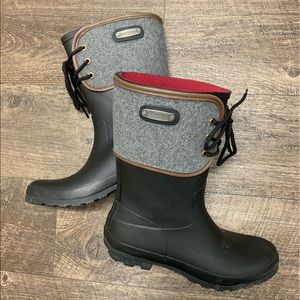 Wool Detailed Rain Boots